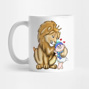 Lion and a little lamb (boy) Mug